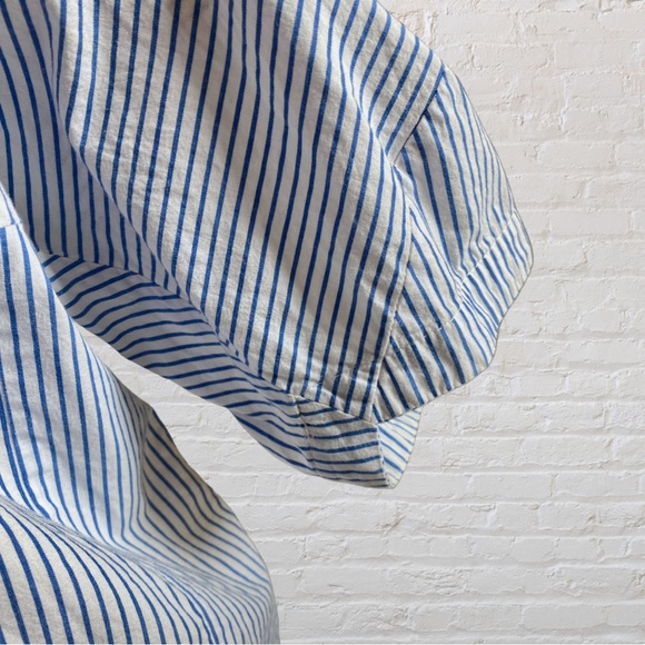 LIPSLIDE STRIPED OVERLAP BACK SASH TIE TOP - Picture 6 of 12